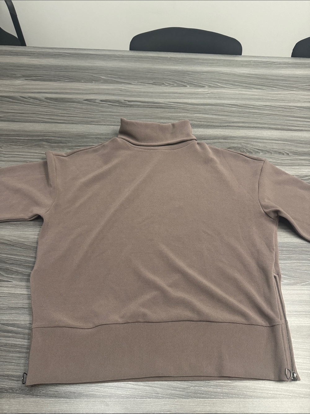 Simply Vera Vera Wang Dusty Taupe Mock Neck Pullover